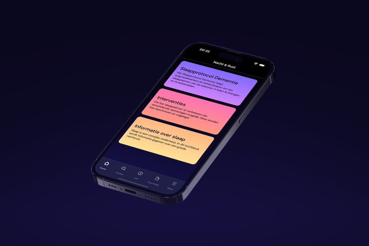 Nacht & Rust, an app for quality sleep and safety in care homes.